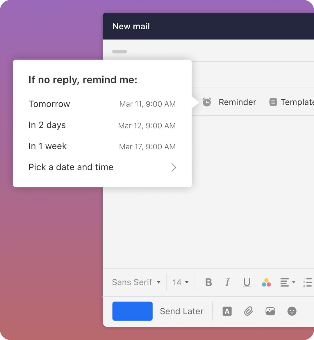 Follow up on time